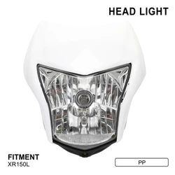 Halogen Head Light For HONDA Honda XR150L XR 150L Motorcycle Headlight Plate Dirt Bike Motocross Headlamp Black White