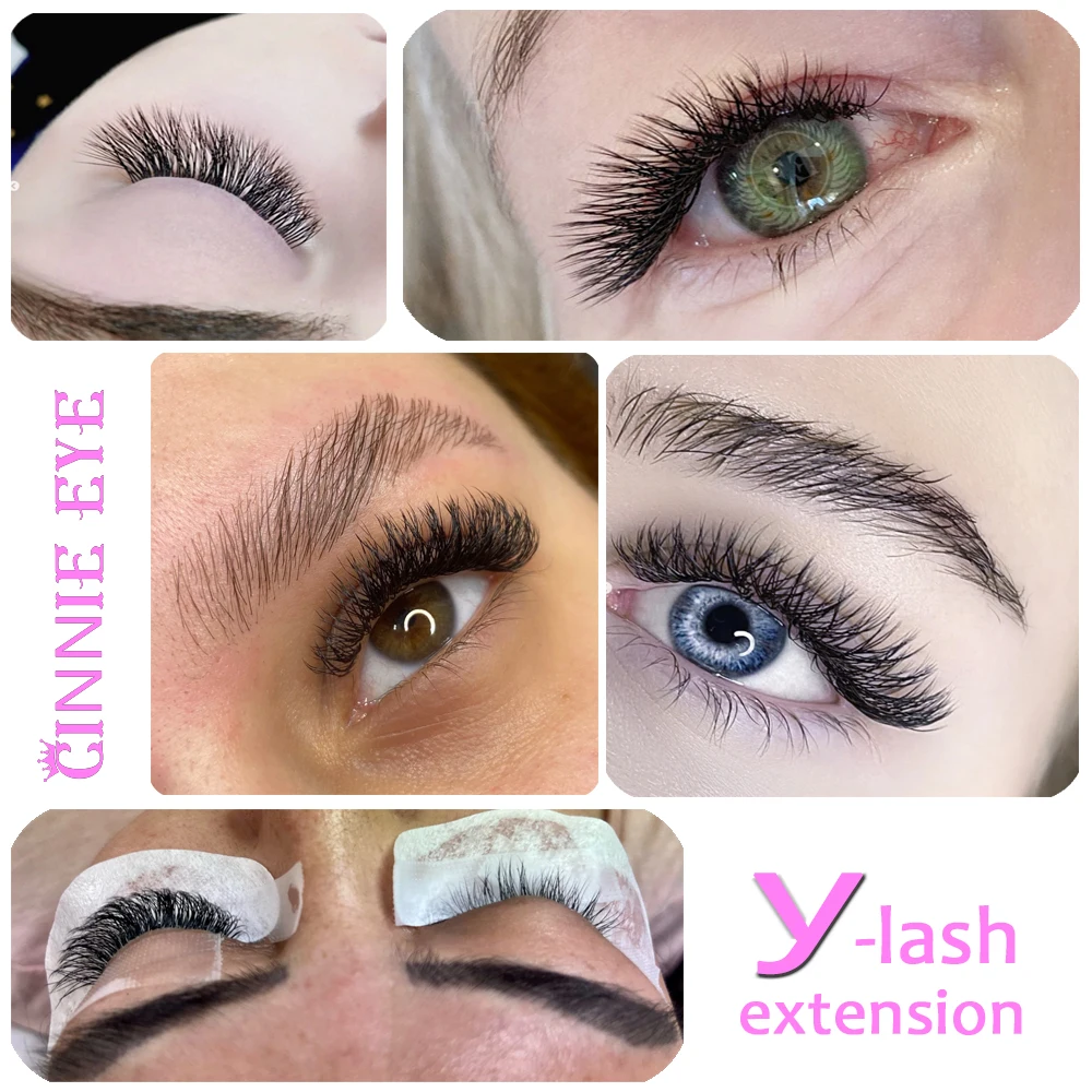 YY Eyelash L Curl 2D Y False Lash Extensions C/D/CC Ready Made Lashes Supplies Fast Fanning Volume Fake Mink Eyelash Bundles 7mm