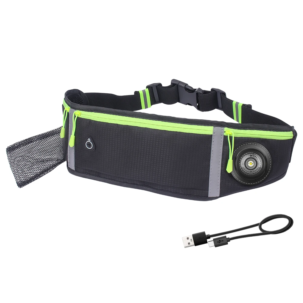 

BORUiT GT50 Running Waist Bag Lamp Sports Portable Outdoor Phone Water Holder Belt Bag Type-C Rechargeable Sports Run Light