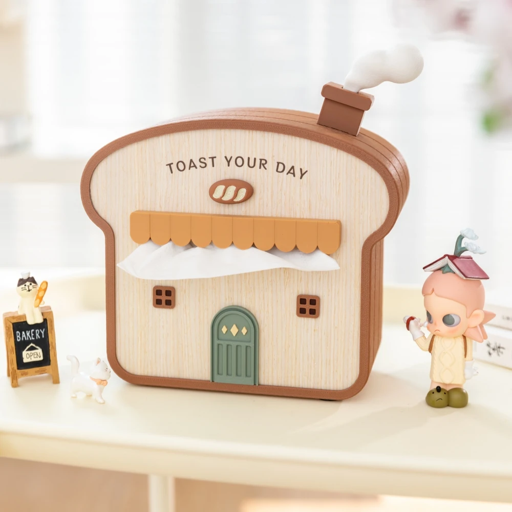 

Creative Bread House Tissue Box Napkin Extraction Home Kitchen Living Room Tabletop Storage Box Organizer Shelf Christmas Gift