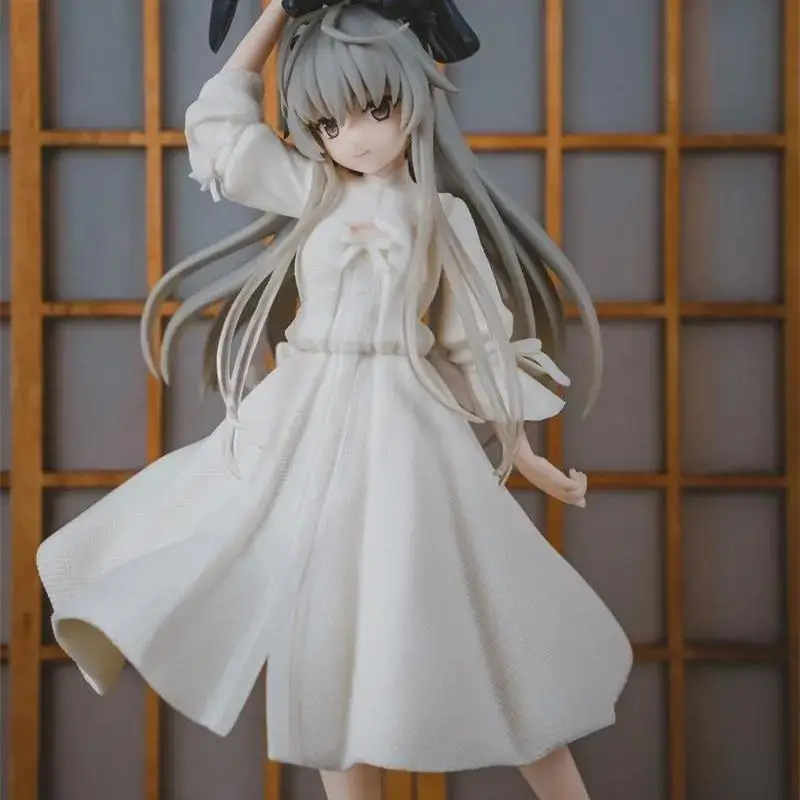 Sky of Fate Rabbit Yosuga No Sora Anime Figures Kasugano Sora Kawaii Girl White Dress Standing Model Toys Gifts