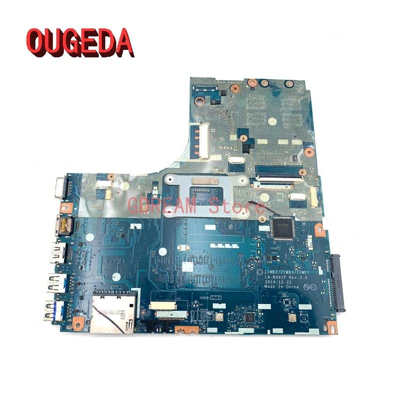 OUGEDA ZIWB2 ZIWB3 ZIWE1 LA-B091P For lenovo B50-70 B50-80 Laptop motherboard SR23Y i5-5200U with GPU onboard full tested