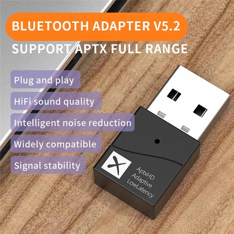 Ingenious-USB Wireless Audio Adapter Bluetooth 5.2 APTX HD LL Low Latency Transmitter Handsfree Call For PS4/5 Notebook