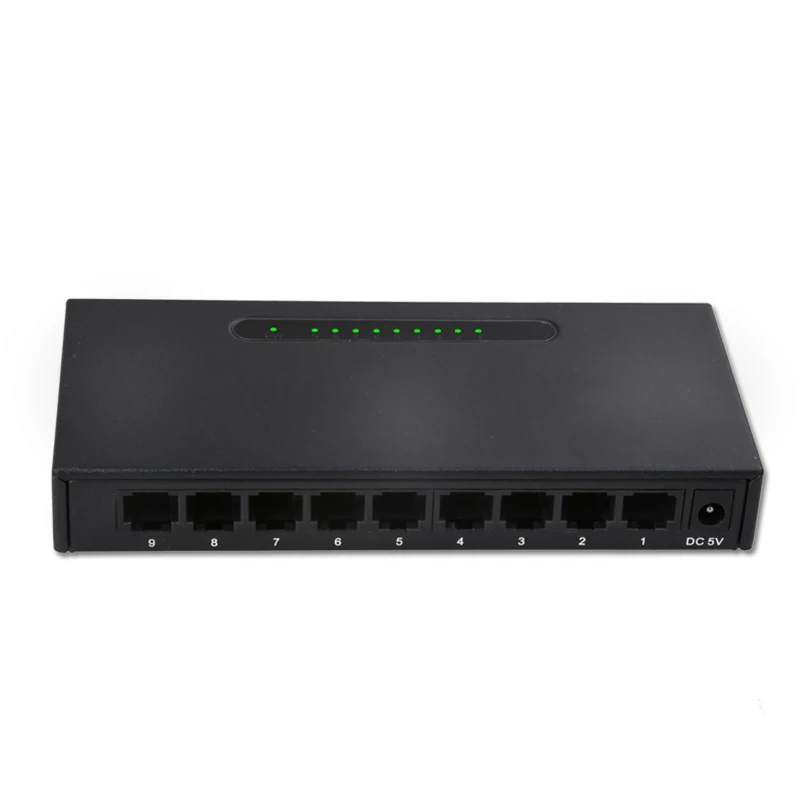 Diewu Network Switch 9 Ports 10/100mbps Ethernet Switch with 1m Buffer