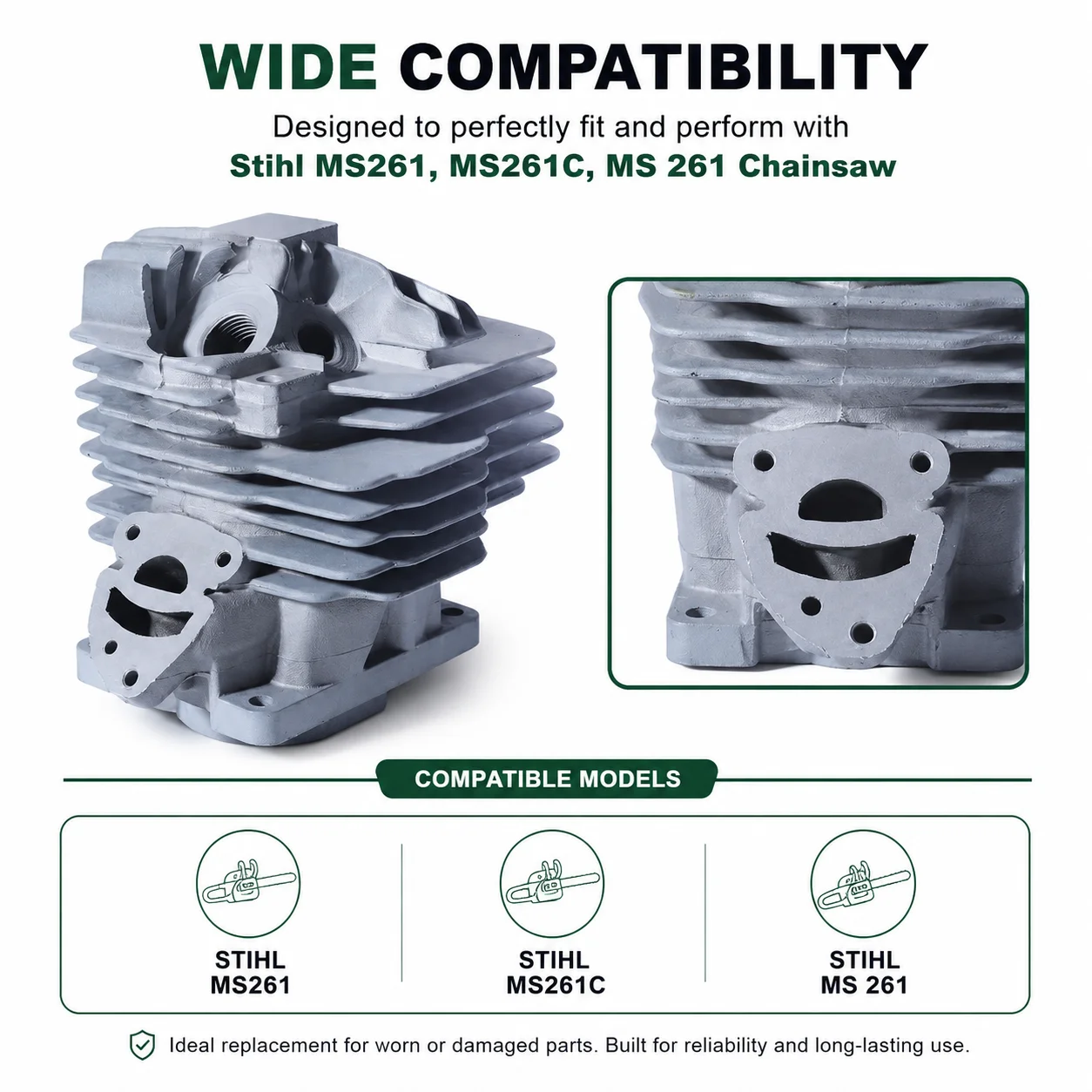 Stihl Chainsaw Ms261 - Kit cylindre-piston avec joints de base