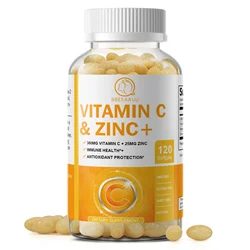 BBEEAAUU High Potency  Vitamin C Zinc Capsule Support Hair,Nails and Joints Growth Immune Health Supplement