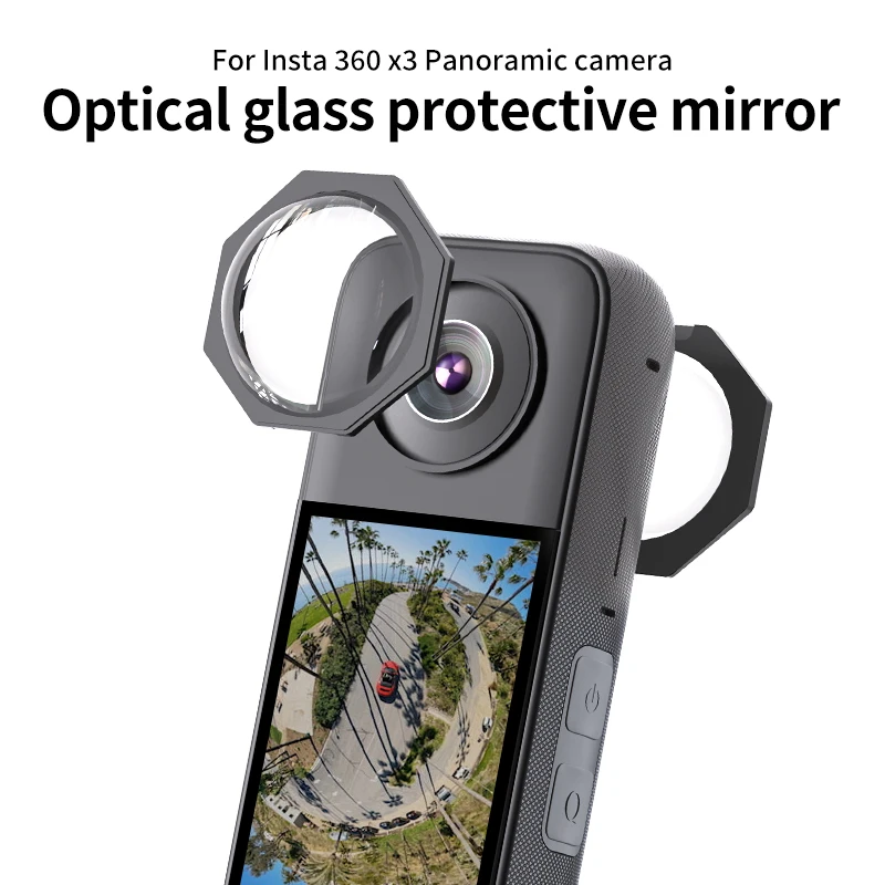 For insta 360 x3 glass protective mirror panoramic action camera insta 360 x3 adhesive tempered lens film accessories