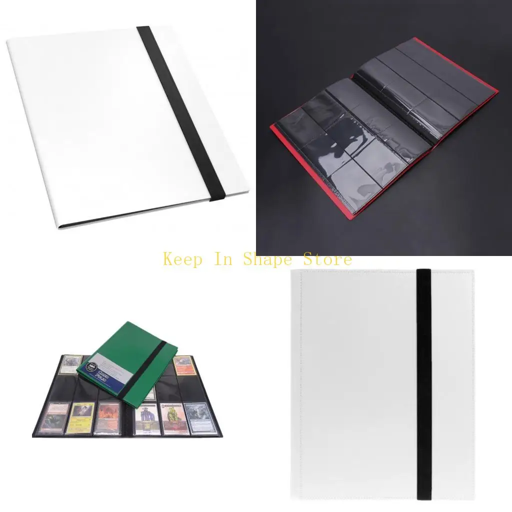 

U1JC Trading Card Album Folder, 360 Degree Loading Pocket Album Pages Binder for Card