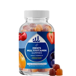 Men's natural multivitamin zinc gummies - containing vitamins D, C, A, and biotin, suitable for all men's health supplements