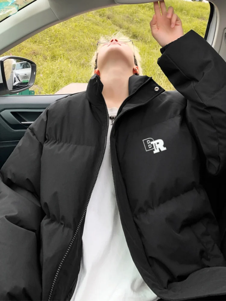 

Мужская зимняя утепленная хлопковая куртка свободного кроя на молнии с длинными рукавами, молодежная модная верхняя одежда