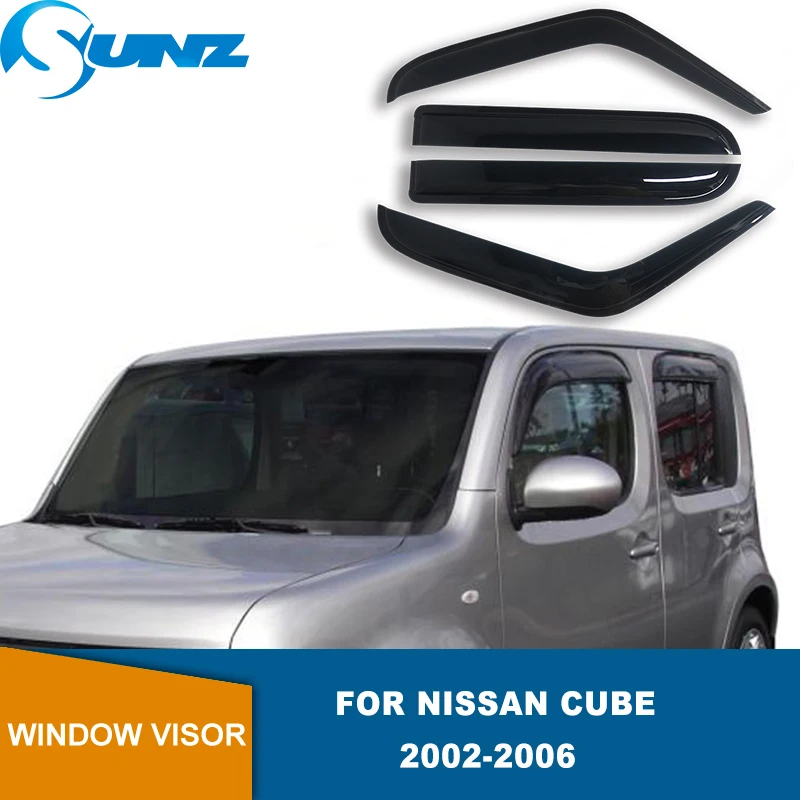 

Door Visor For Nissan Cube 2002 2003 2004 2005 2006 Tape-on WeatherShields Sun Rain Guards Window Deflectors Awnings&shelters