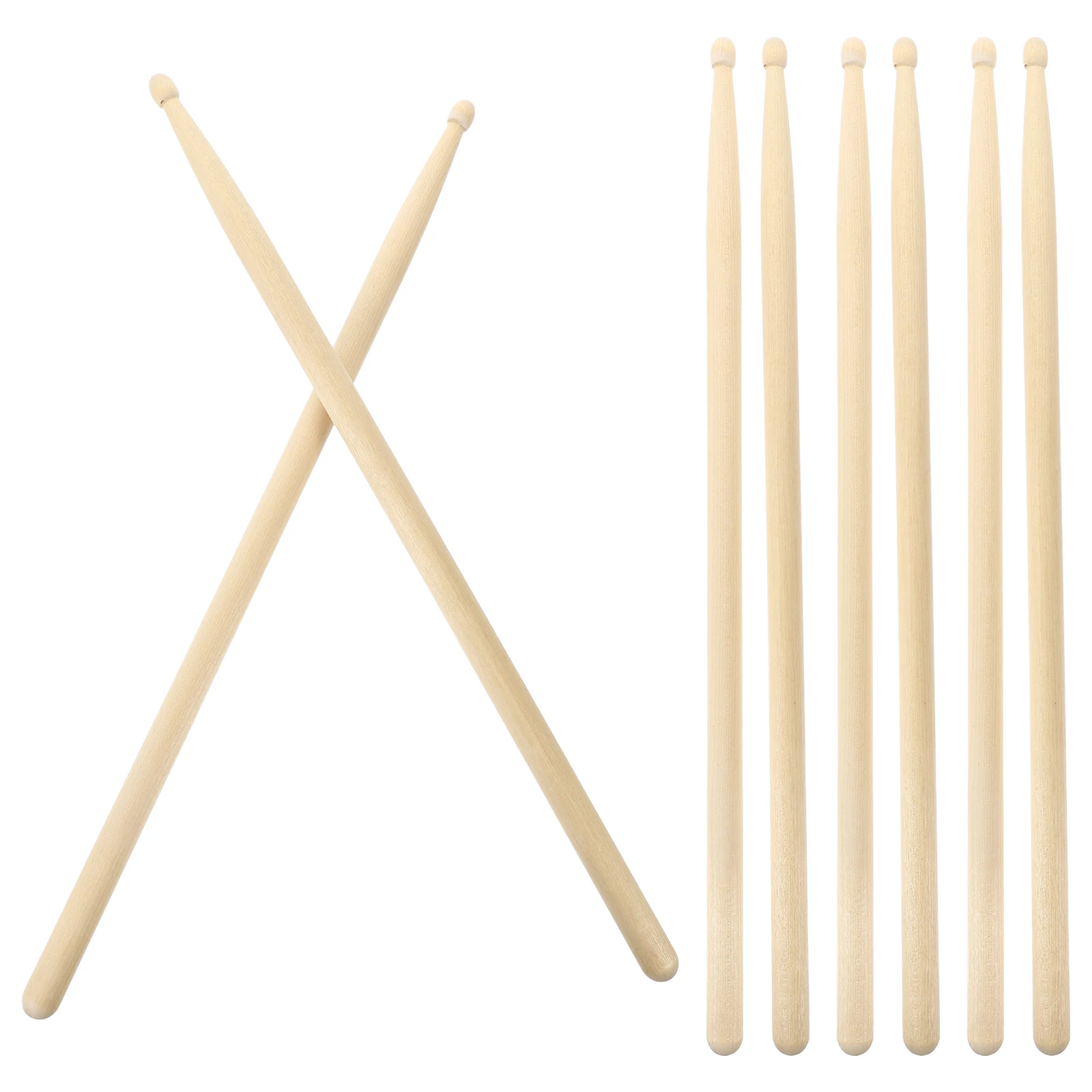 

4 Pairs Maple Sticks Jazz Rumsticks Wood Drum Electronic 5A Drumsticks Wooden Child