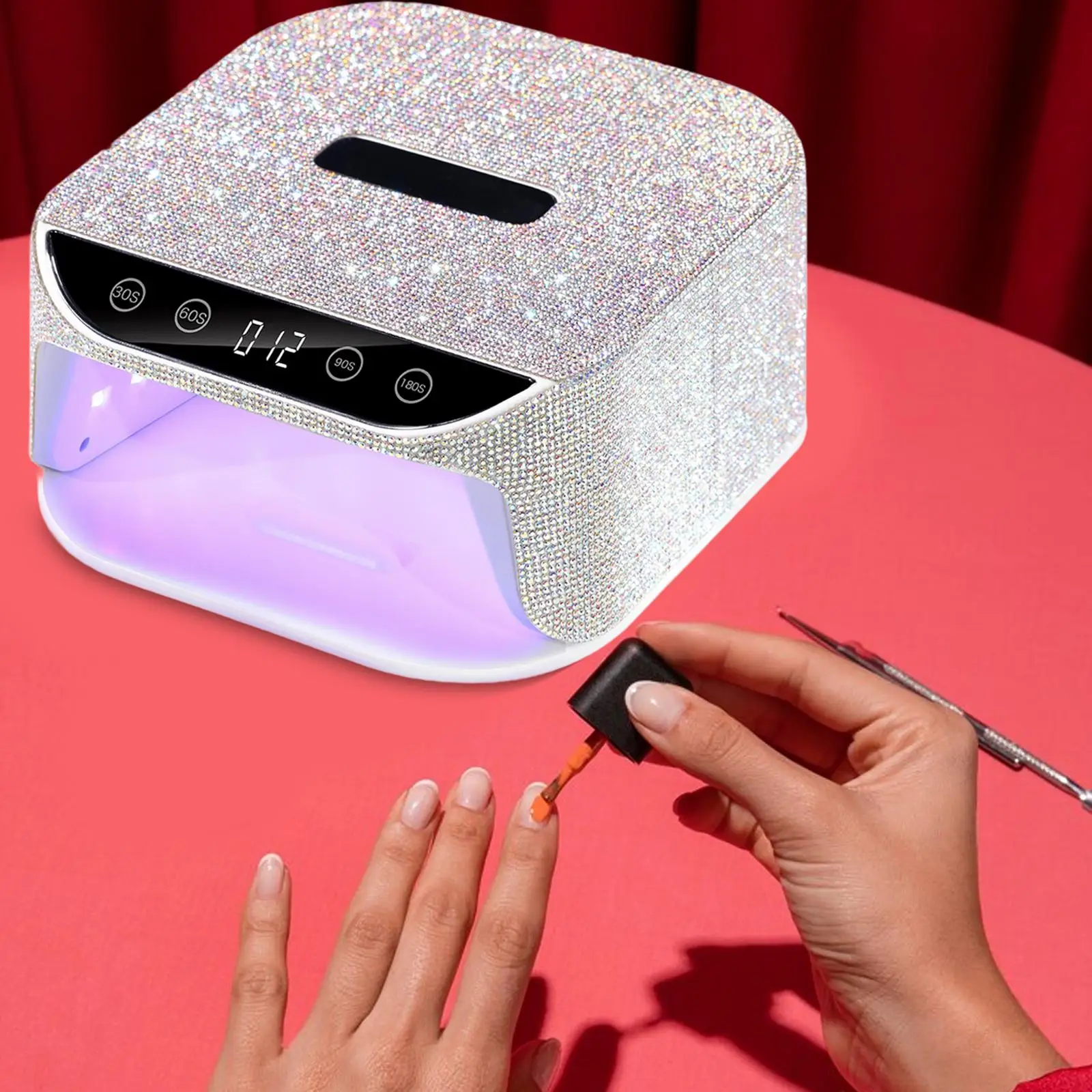 Cordless Nail Lamp LED Display 36 LED Beads for Gel Nails Nail Art Tool for Nail Technician Fingernails Toenails Salon Home