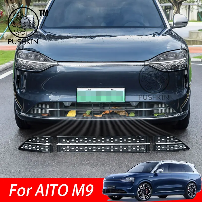 

For AITO M9 2024 2025 Car Styling Insect Proof Net Protective Cover Front Bumper Dust-proof Grille Cover Auto Accessories