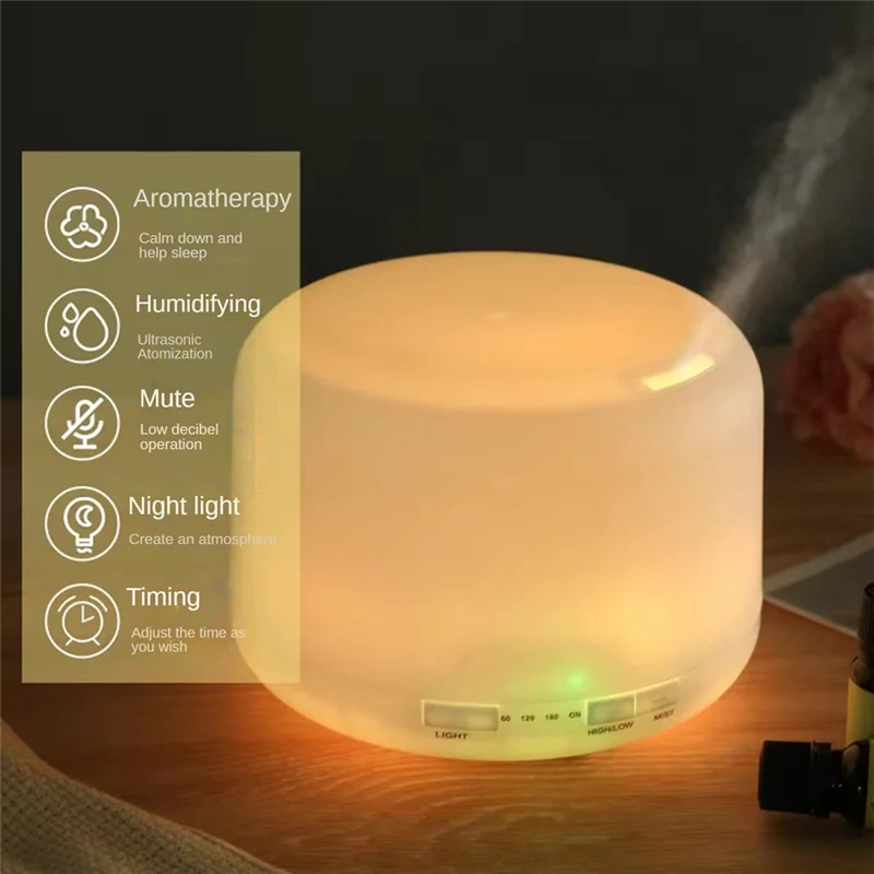 A76G-500Ml الكهربائية تنقية الهواء المرطب الروائح زيت طبيعي الناشر + مصباح لتهيئة الجو للهدايا الاتحاد الأوروبي التوصيل