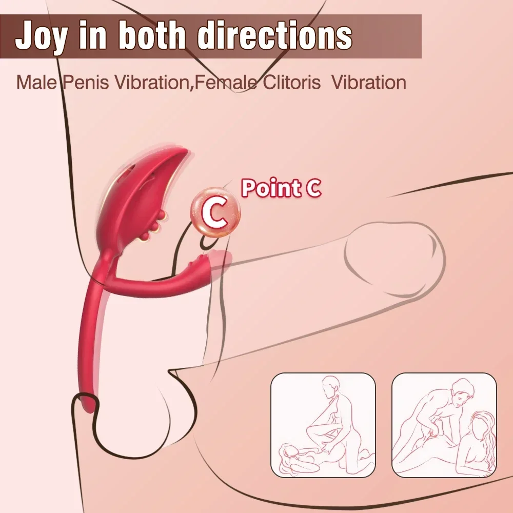 هزاز اللباس الداخلي القابل للارتداء (تطبيق وتحكم لاسلكي) - 9 أوضاع اهتزاز، حلقة القضيب ومحفز البظر، لعبة للبالغين 18+
