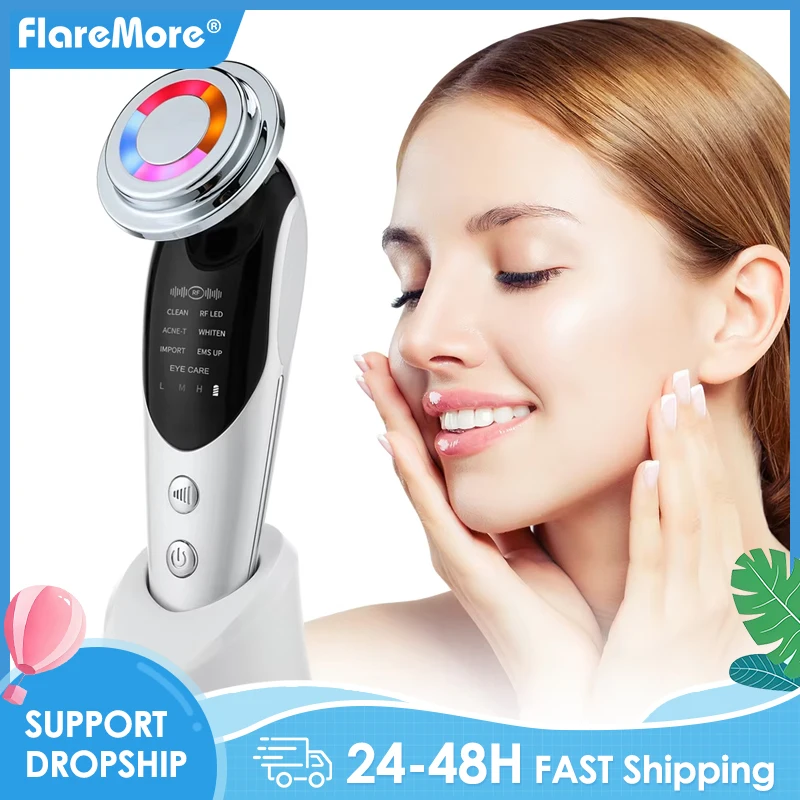 Dispositivo elettrico per massaggio facciale Cura della pelle multifunzionale Massaggiatore a vibrazione di bellezza Viso pulito Ringiovanimento della pelle Lifting Stringere