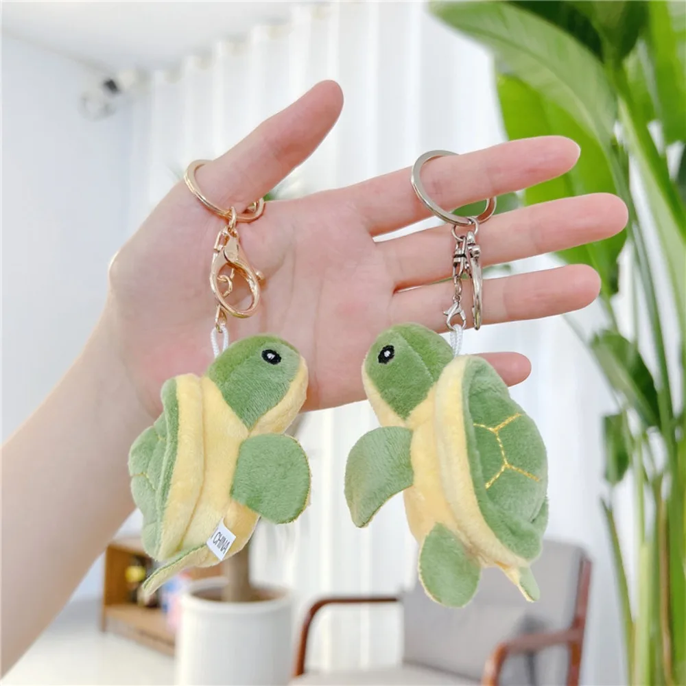 10cm Sea Turtle Plush Toy Small Cute Cartoon Turtle Doll Keychain Stuffed Animals Mini Turtle Plush Toy Key Ring