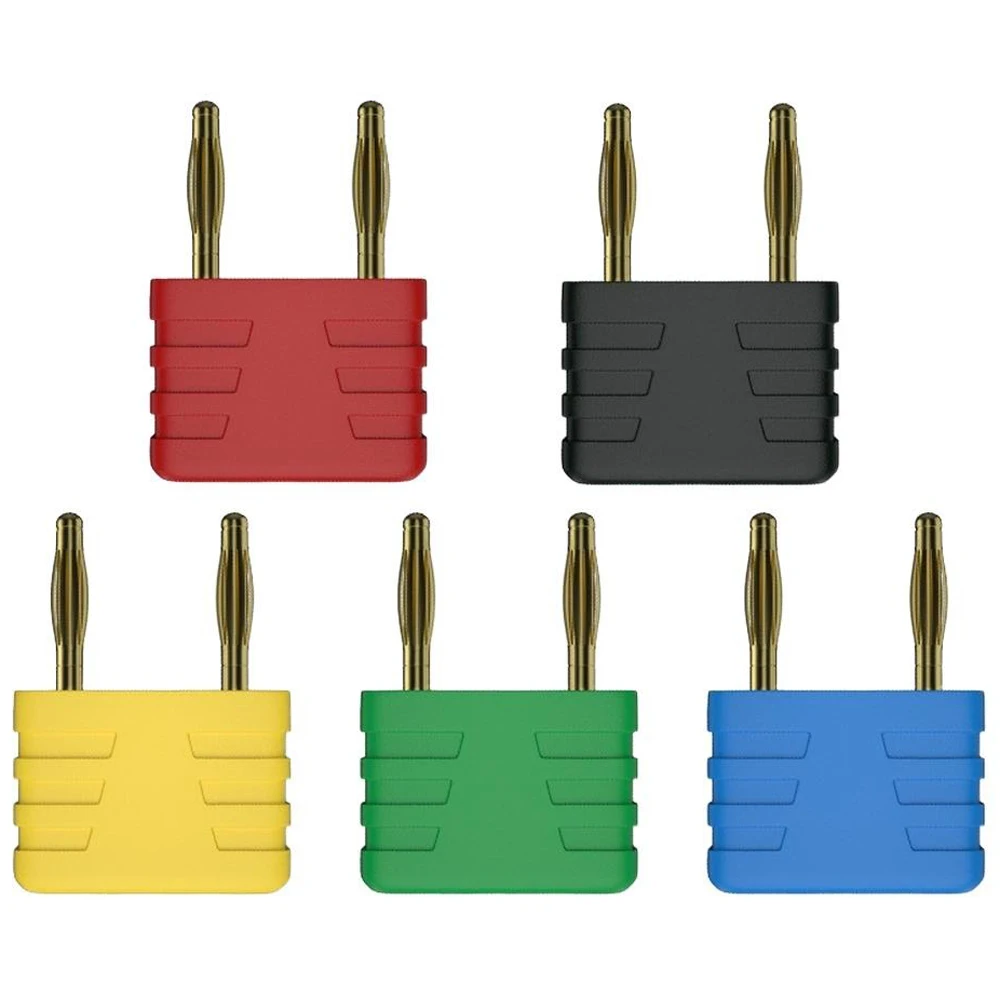 1PCS/5PCS 2MM Gold Plated Copper Banana Plug 10MM Pitch Short Connector ABS Shell Max 10A 30Vac‑60Vdc Test Banana Plug Connector