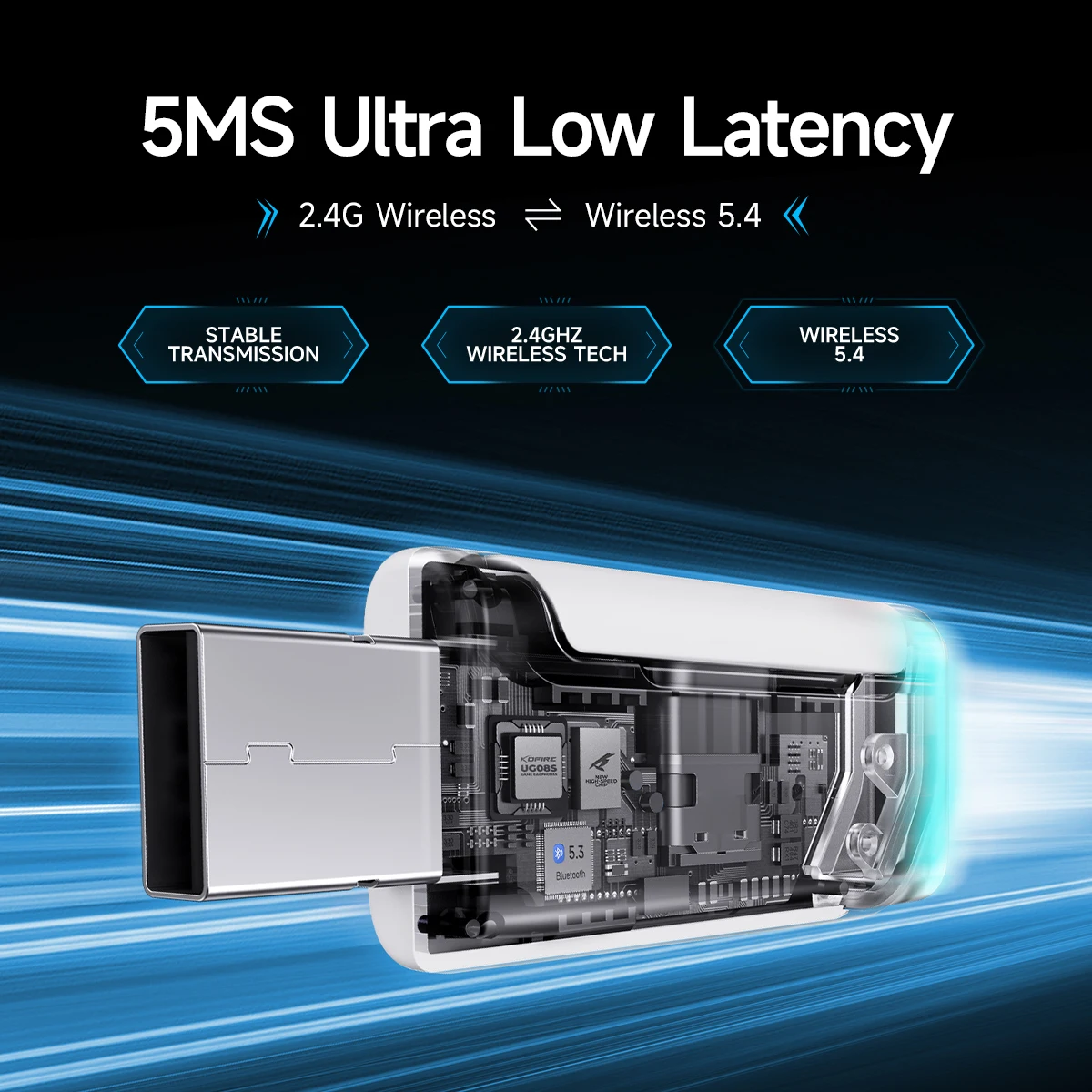 Picun G2 PC PS4 PS5 전화 스위치 용 2.4GHz Bluetooth 무선 게... - 3