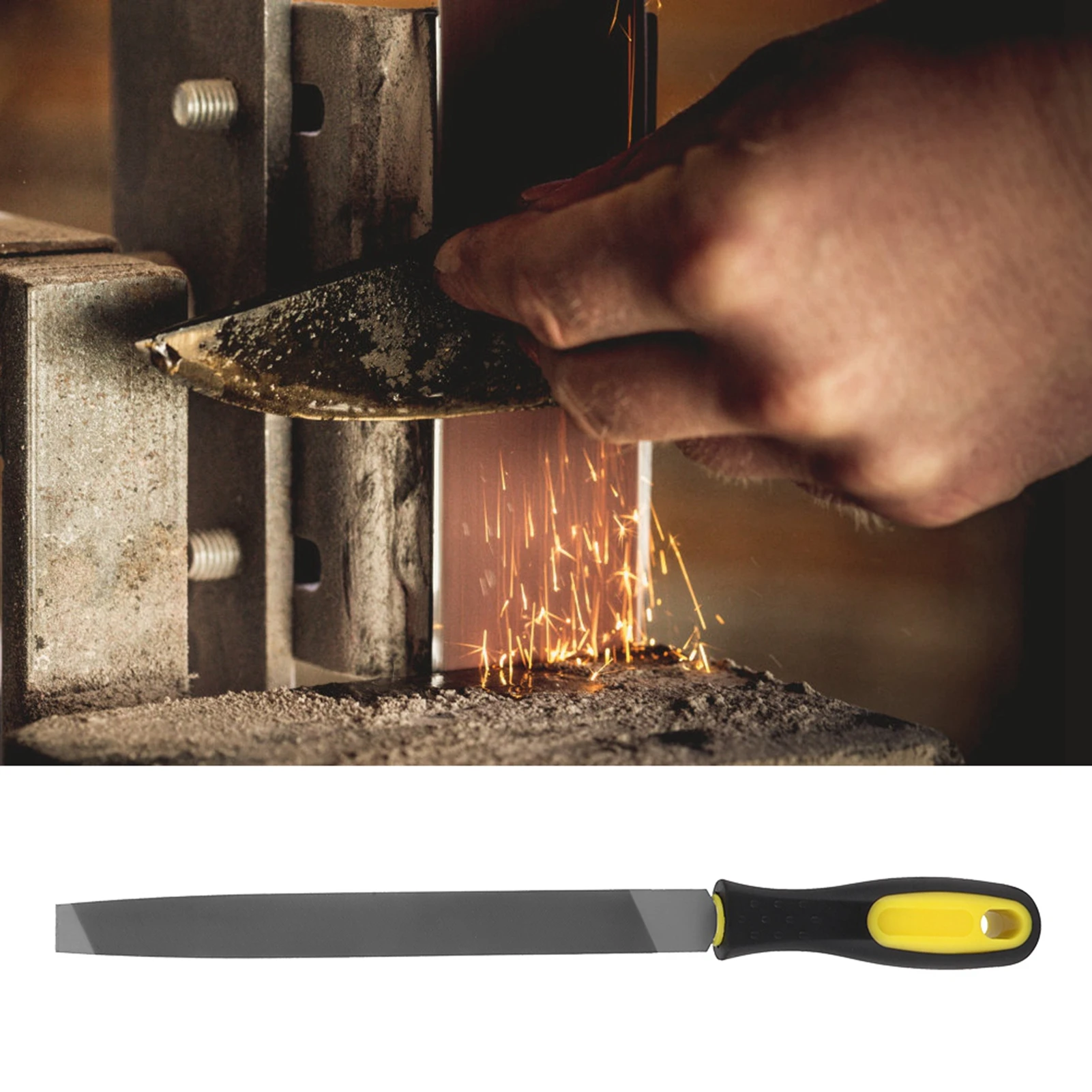 8in Flat Mill File  Blade with Handle  File Sharpening Tool Engineers Engineering Metal File Flat File Sharpening File
