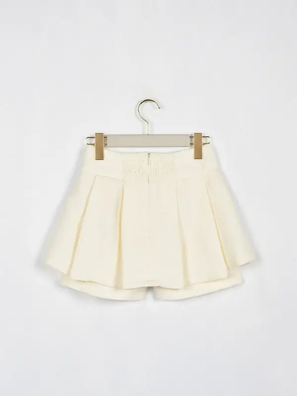 Japanese Spring New High Waist Folded Solid Color Pleated Skirt Simple Commuting Versatile Mini Skirt Elegant Sweet Aline Skirts