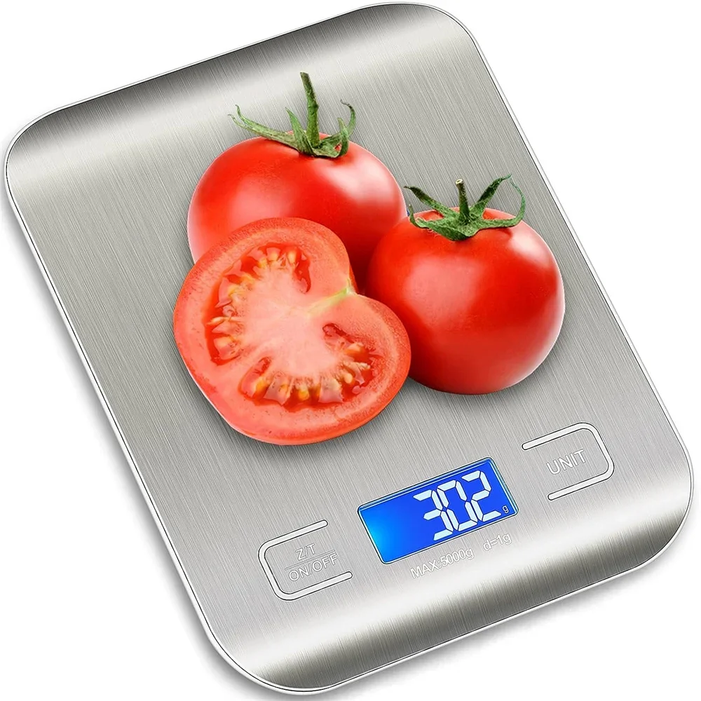 Digital Kitchen Scale, Professional Digital Scale 10kg/1g Accurate Measurement, Stainless Steel Kitchen Scale for Baking Cookin