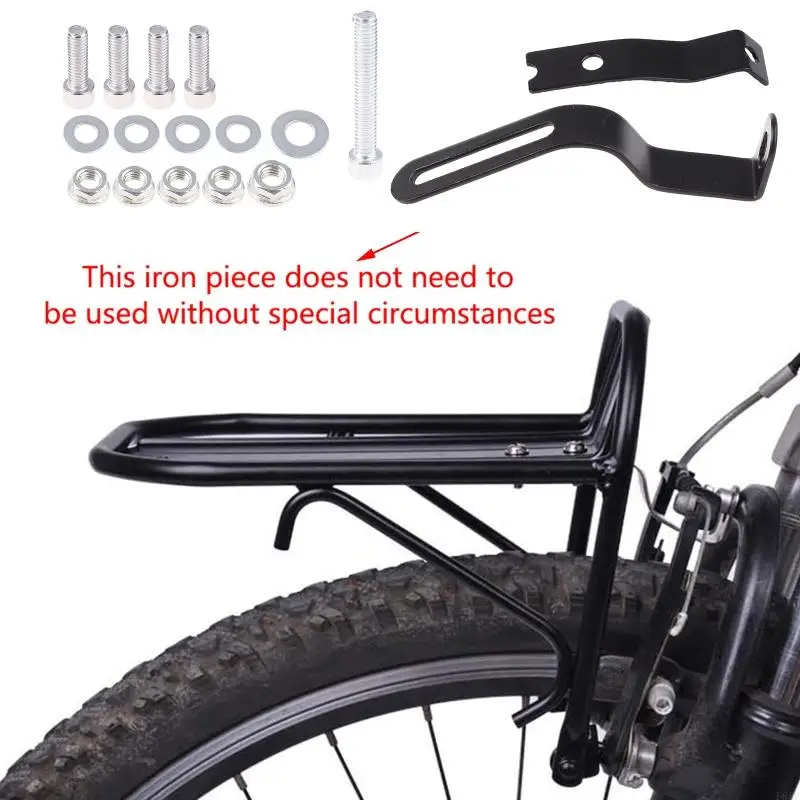 

F68F Metal Front Rack Bag Luggage Shelf for Carrier Panniers Bracket Bike Pa