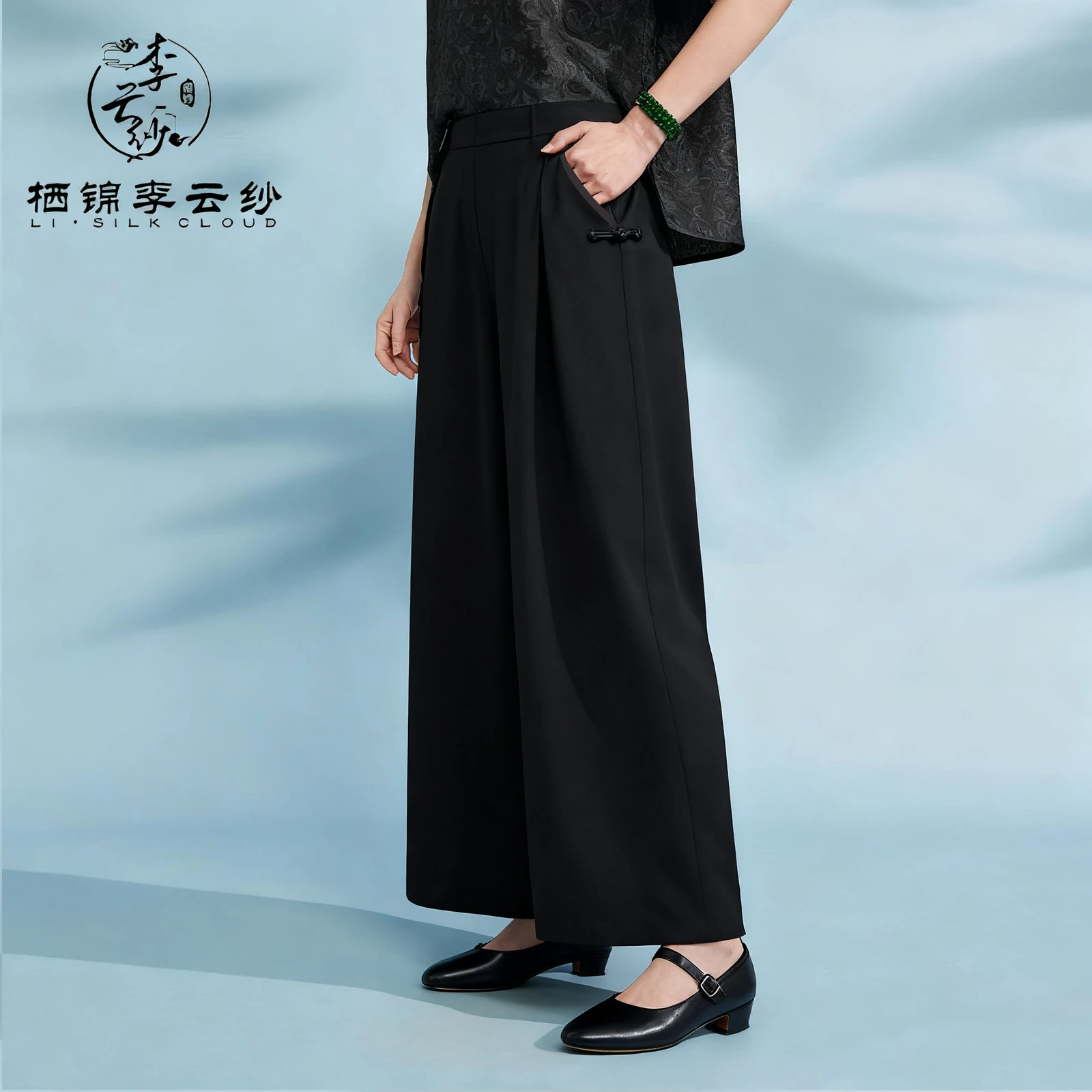 

LI SILK CLOUD Cashmere Trousers- Soft Warm, Classic Straight Fit, Luxury Winter Guangdong Black Pearl Guangdong Gauz