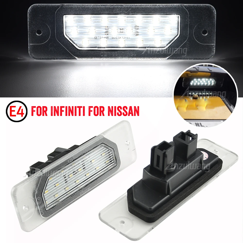 2X Auto Car 18Led License Plate Light Number Lights Lamp For Nissan CEFIRO A33 99-03 Fuga 09- Led Tail Back Lamps Direct Replace