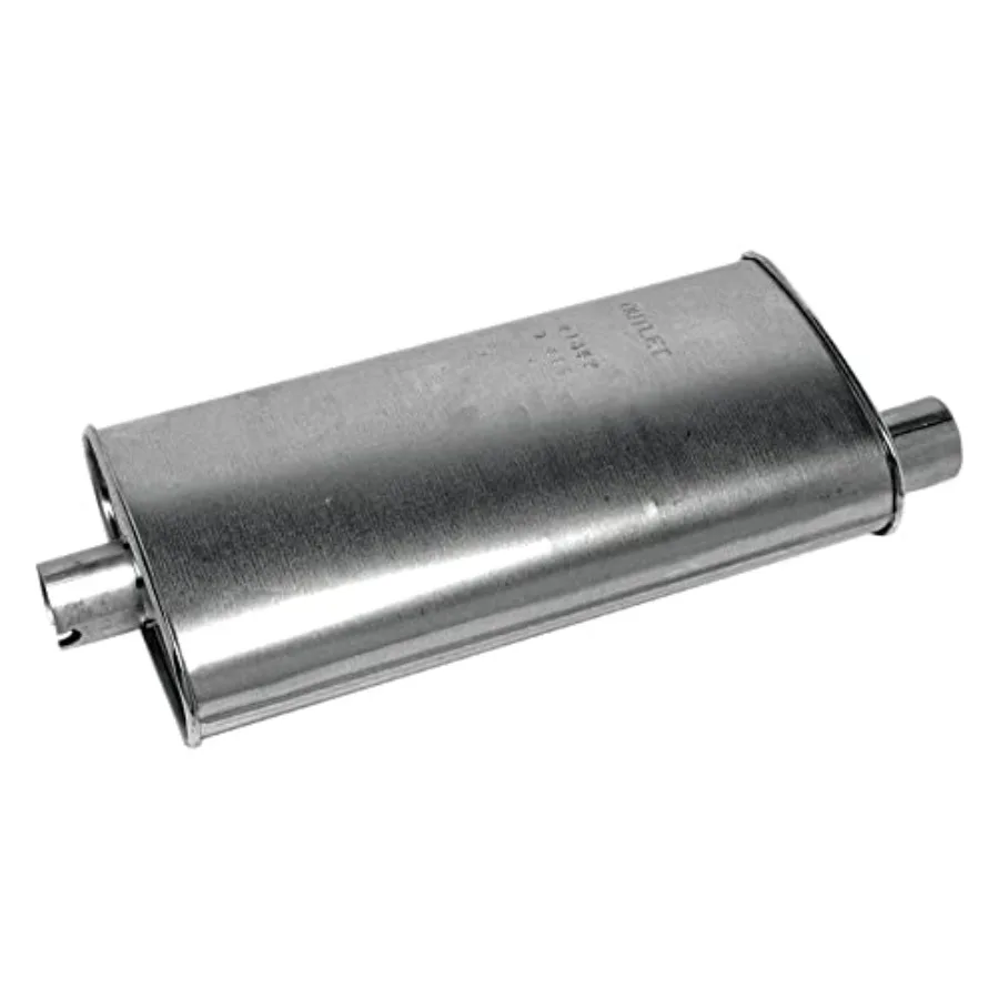Direct Fit Exhaust Muffler with 2.25 Inlet ID and 2.25 Outlet (ID) Designed for Enhanced Performance and Deep Bas