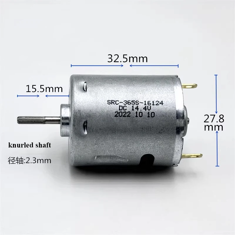 

RC-365S-16124 Mini RS-365 Motor DC 12V 14.4V 18V 24V 15200RPM Micro 28mm Electric Carbon Brush Motor DIY Sweeper Hobby Toy Model