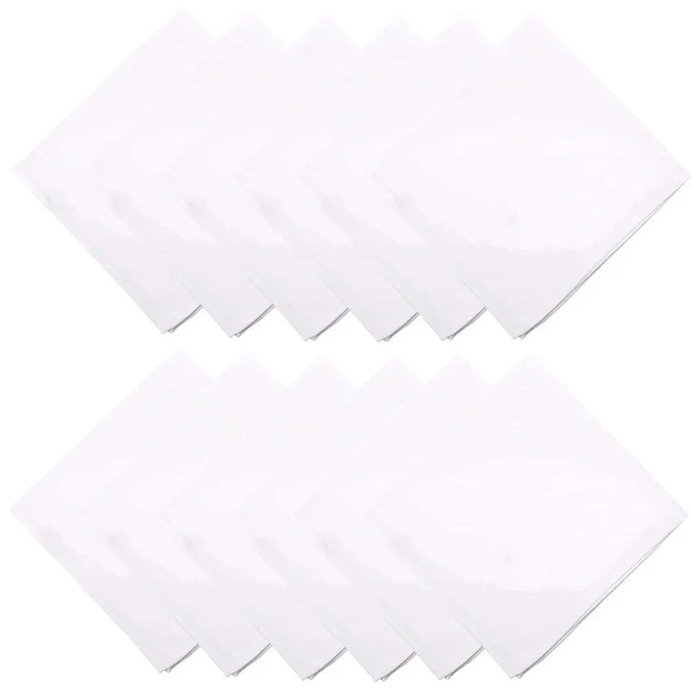 Supplies Cloth Napkins 12Pcs 40x40cm Cotton Dinner For Cleaning Cookware For Party Wedding Home Napkins Durable