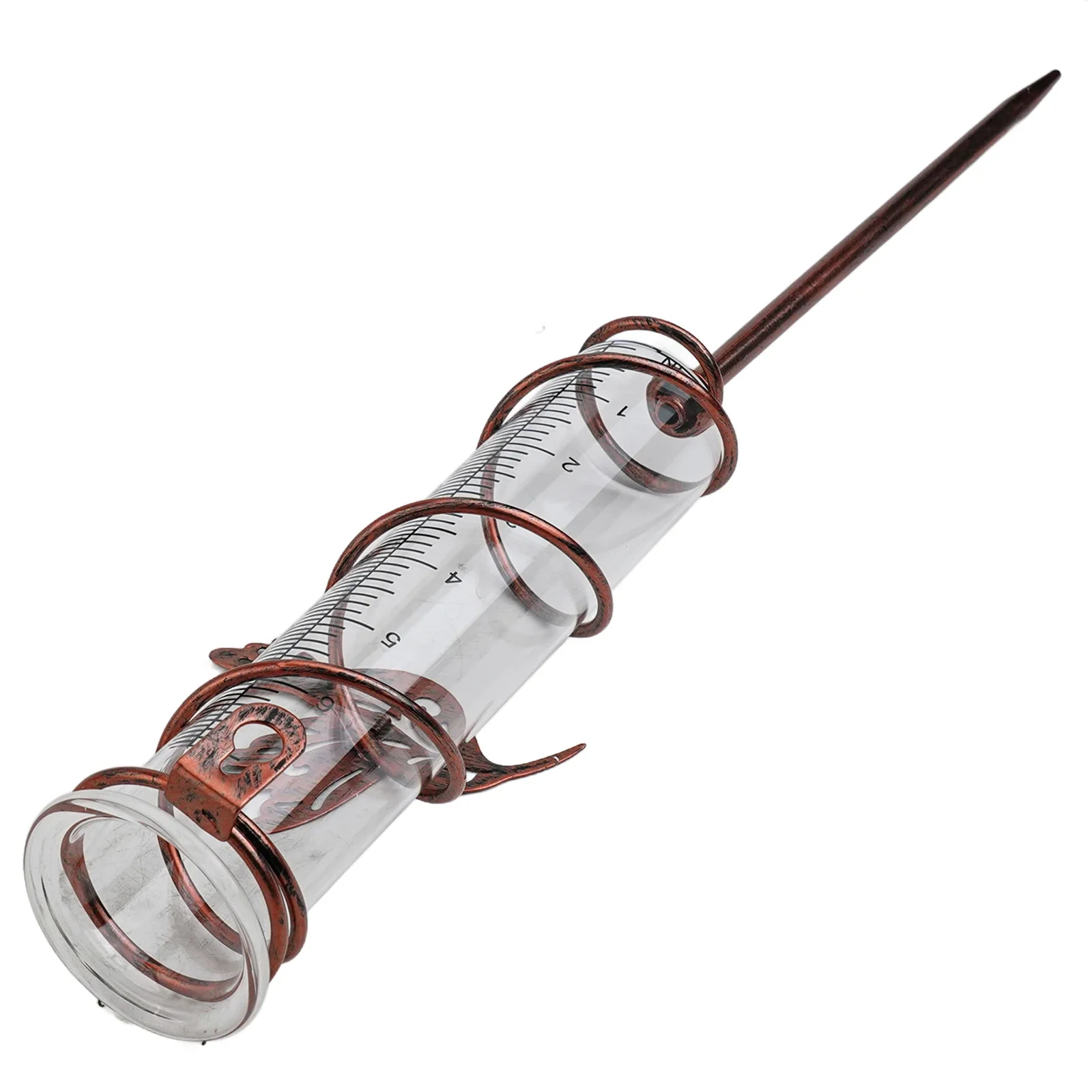 Hummingbird Glass Rain Gauge for Outdoor Garden and Landscaping Floating Meter for Accurate Precipitation Measurement