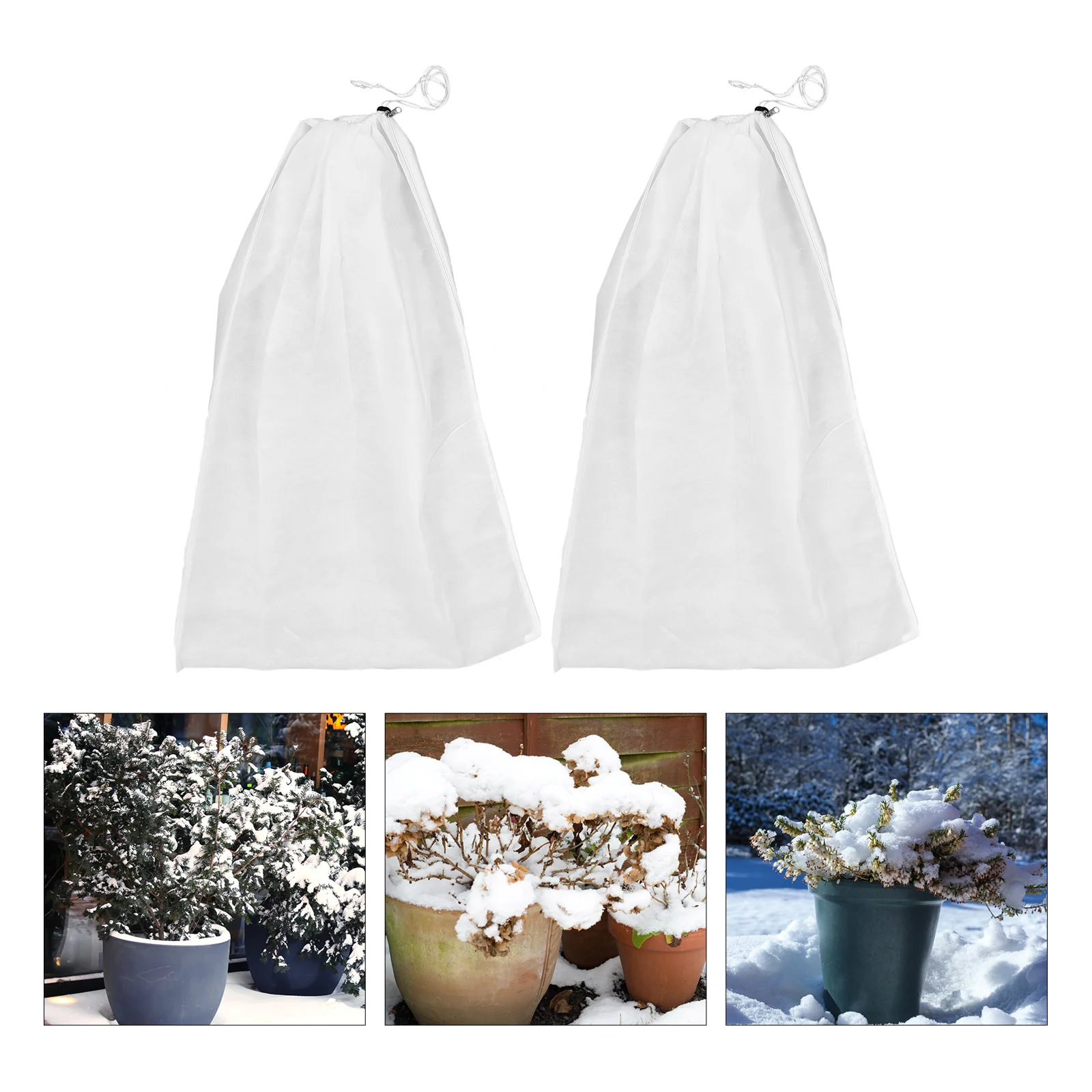 

2 Pcs Frost Protection Cover Covers for Outdoor Plants Fruit Tree Protector Wrap Garden Antifreeze Non-woven Fabric Blanket