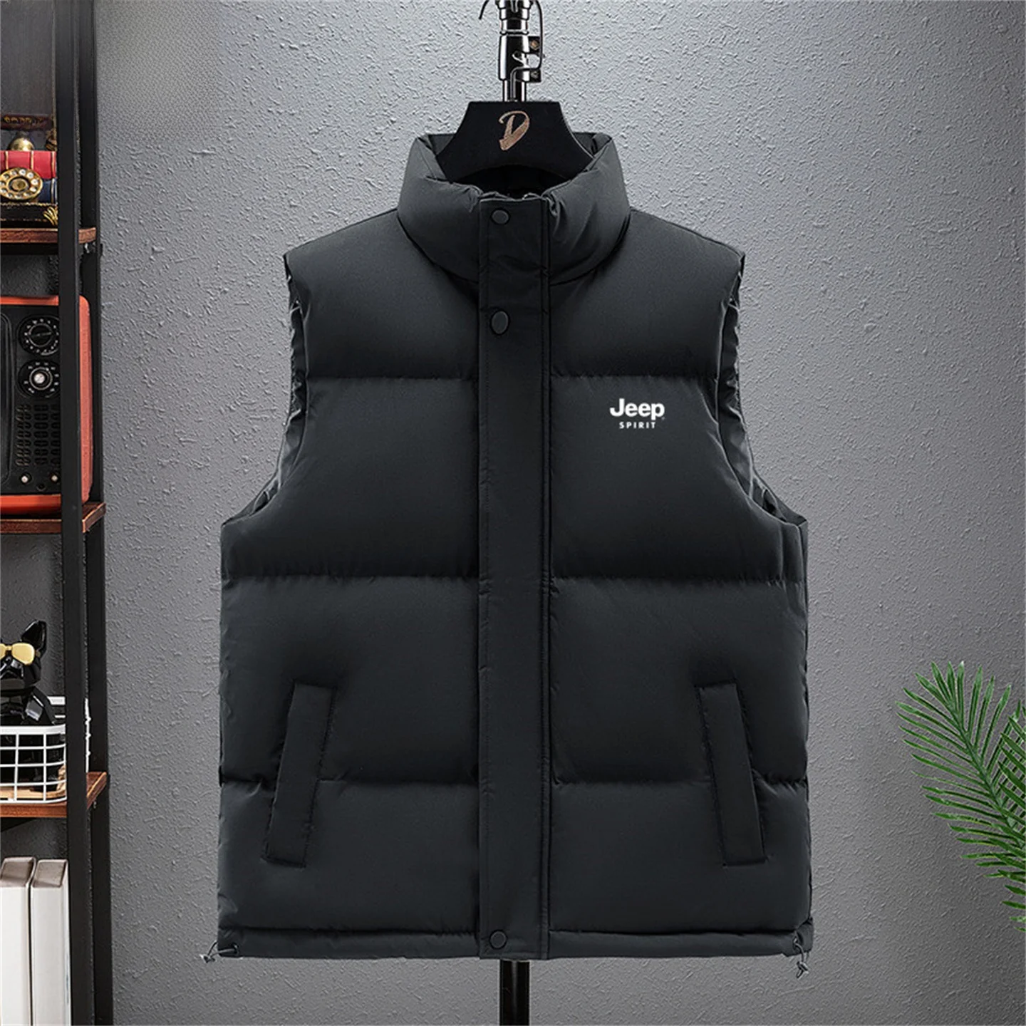 

Мужской жилет Spirit оверсайз, осенне-зимний, повседневный, модный, больших размеров, молодежный, трендовый, с цветной молнией