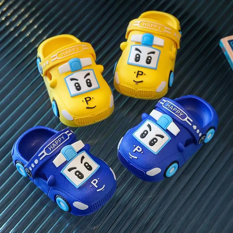 Children Popular Sandals Girl Lightweight Soft Hollowed Out Shoes Soft Non Slip Cartoon Sandals Soft Soles Two Wearing Toe Shoe