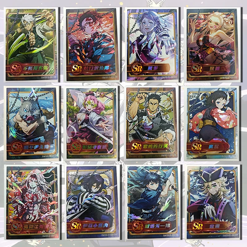 

Demon Slayer SR card Kamado Tanjirou Iguro Obanai Kibutsuji Muzan Daki Hashibira Inosuke boy Toy collection Birthday gifts