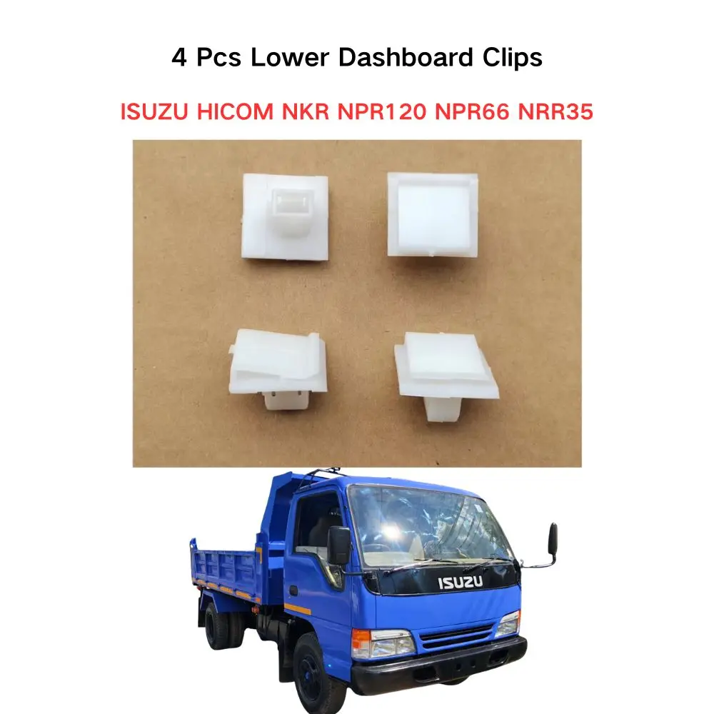 FDONG 4 Pcs Lower Dashboard Clips for ISUZU HICOM NKR NPR120 NPR66 NRR35