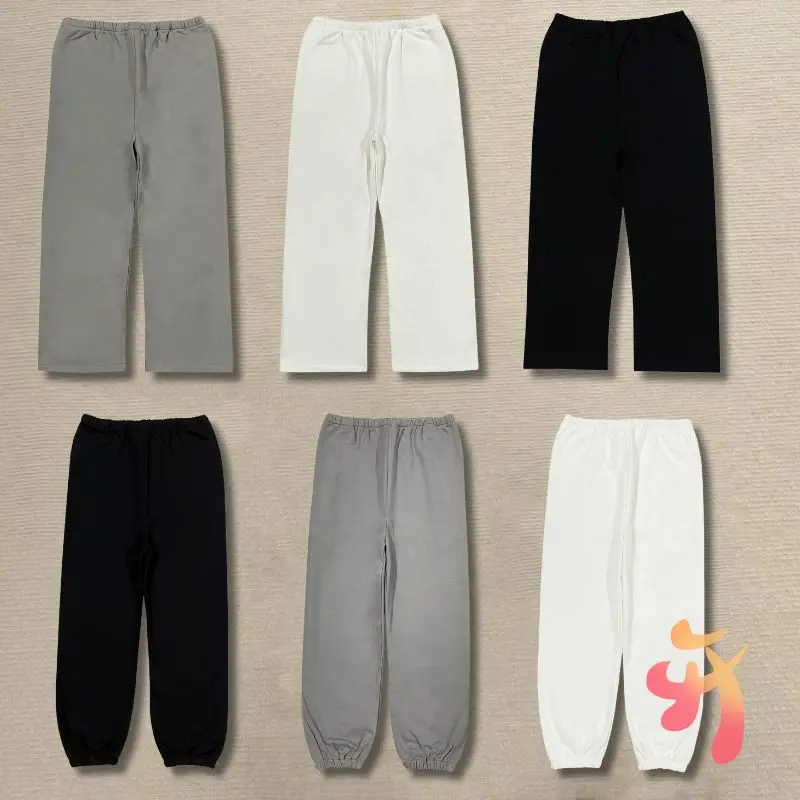 Stock Oversized Blank Version Unisex Sweatpants Hiphop Street Kanye Jogging Pants Cotton Casual Loose Men Women Season Trousers