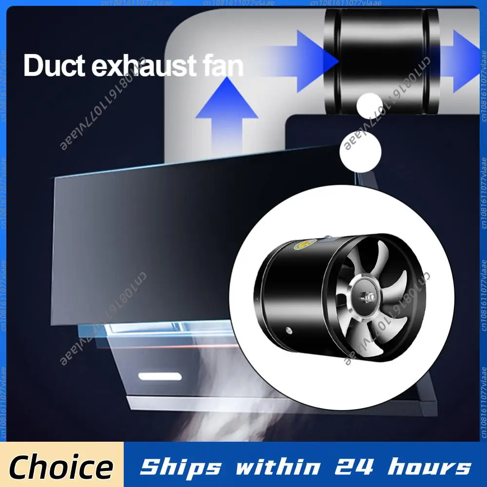 4 6 8 Inch Pipe Metal Duct Fan 2800RPM Air Ventilator Low Noise Bathroom Exhaust Fan for Kitchen Washroom Canteen Toilet Wall Fa