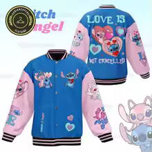 Custom Stitch And Angel Baseball Jacket