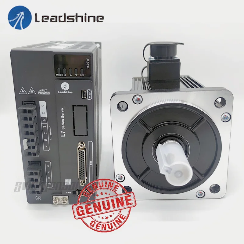 100% Genuine Leadshine 1500W L7-1500 AC Servo Motor Drive and Leadshine AC Servo Motor ACM13015M2-F-B4-D with Full Cables