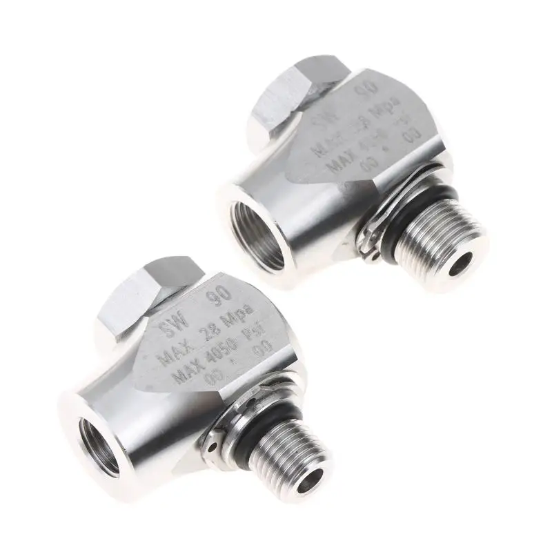 Stainless Steel 304 High Pressure Washer Car Wash Arm Connector With 360 Degree Swivel Joint For 1/4 Inch Or 3/8 Inch Fittings