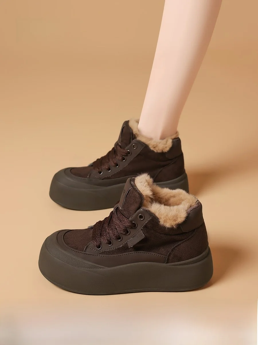 

Z Thi Bot Northeast Cotton oes Women's 2025 New Winter Fce Warm Anti-Slip Snow Boots High Top Sports Women's oes