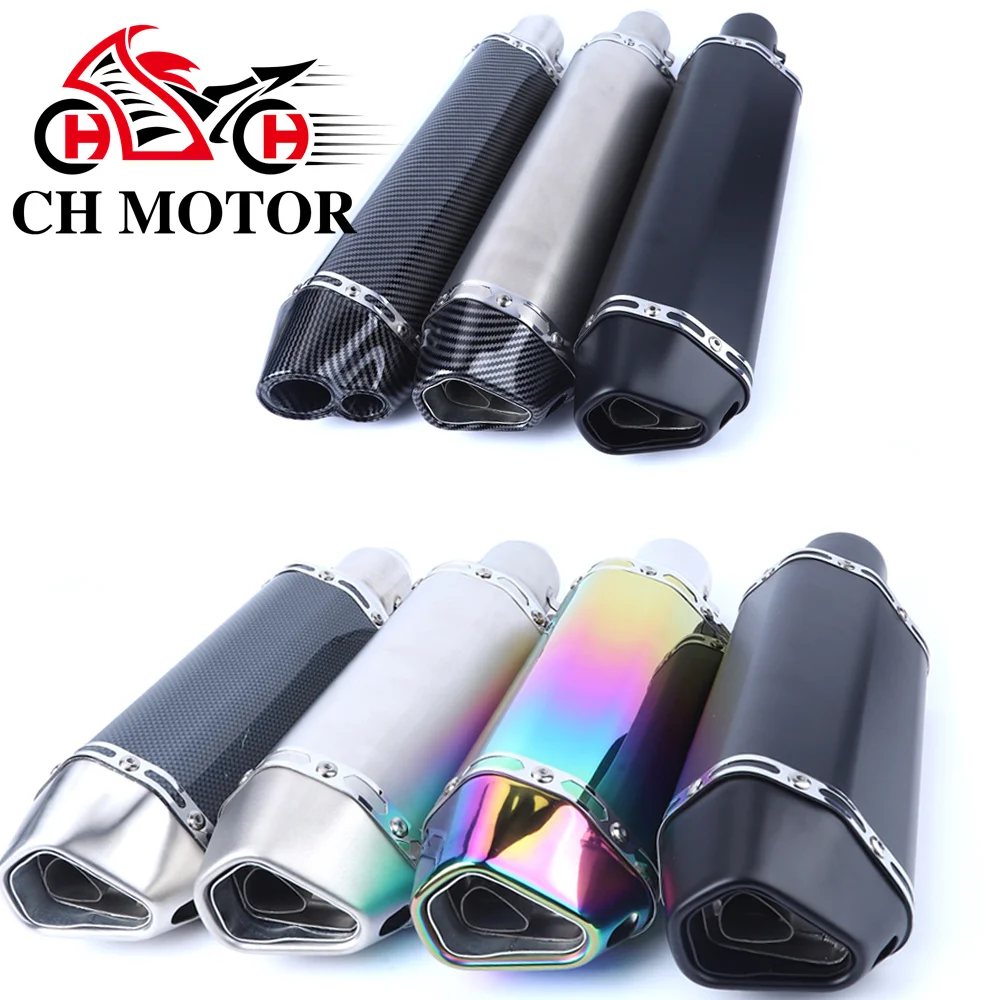 AliExpress NONE CH MOTOR motorcycle spare parts 38-51mm Universal Motorcycle Exhaust Escapes Para Motos For ATV Street Bike slip on