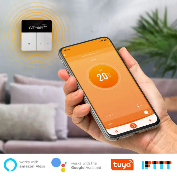 Tuya WiFi Smart Thermostat Temperature Controller，100-240 V Tuya APP Remote Control,Work with Alexa Google Home Yandex Alice