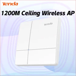 Tenda I24 무선 AP 기가비트 듀얼 밴드 AC1200 기가비트 액세스 핫포인트 와이파이 클라이언트, 300m ² 커버리지 100 스테이션, 천장 AP