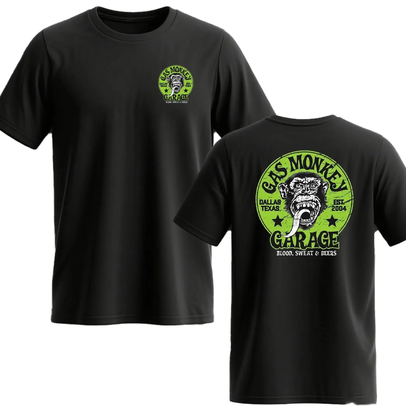 Trending Gas Monkeys Garage Print Short-sleev Hot Sale Vintage Fashion Men T Shirt Unique Classic Streetwear Harajuku Cotton Top