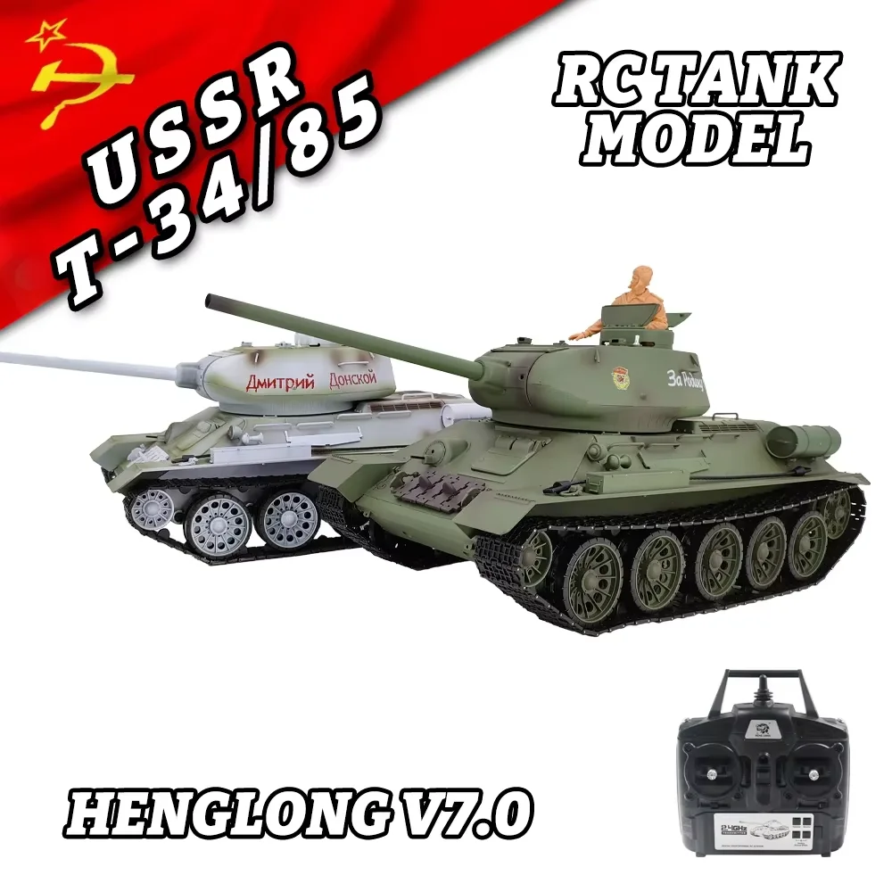 COOLBANK Henglong 3909-1 Русский Советский Средний Танк T-34-85 Модель RC Танка Многофункциональная Боевая Соревновательная Моделирование RC Танк